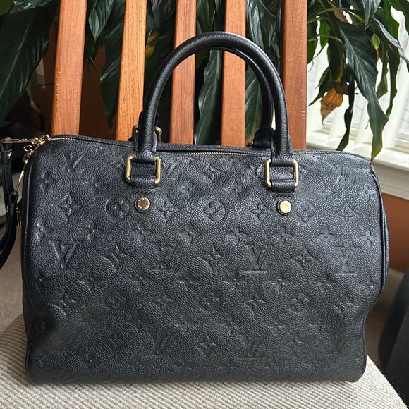 LOUIS VUITTON Empreinte Speedy Bandouliere 30 Black - Picture 3 of 16